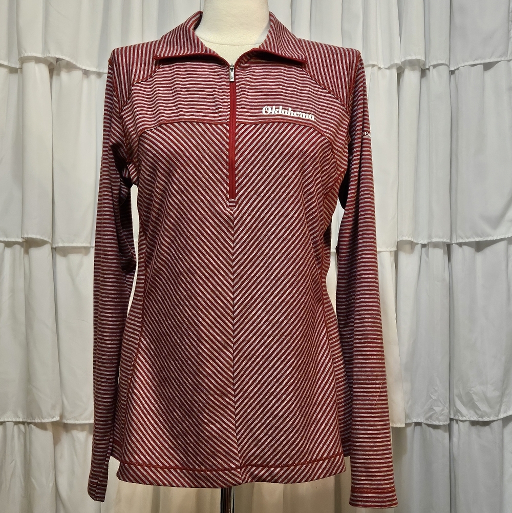 Women's Oklahoma Sooners Red Striped Top